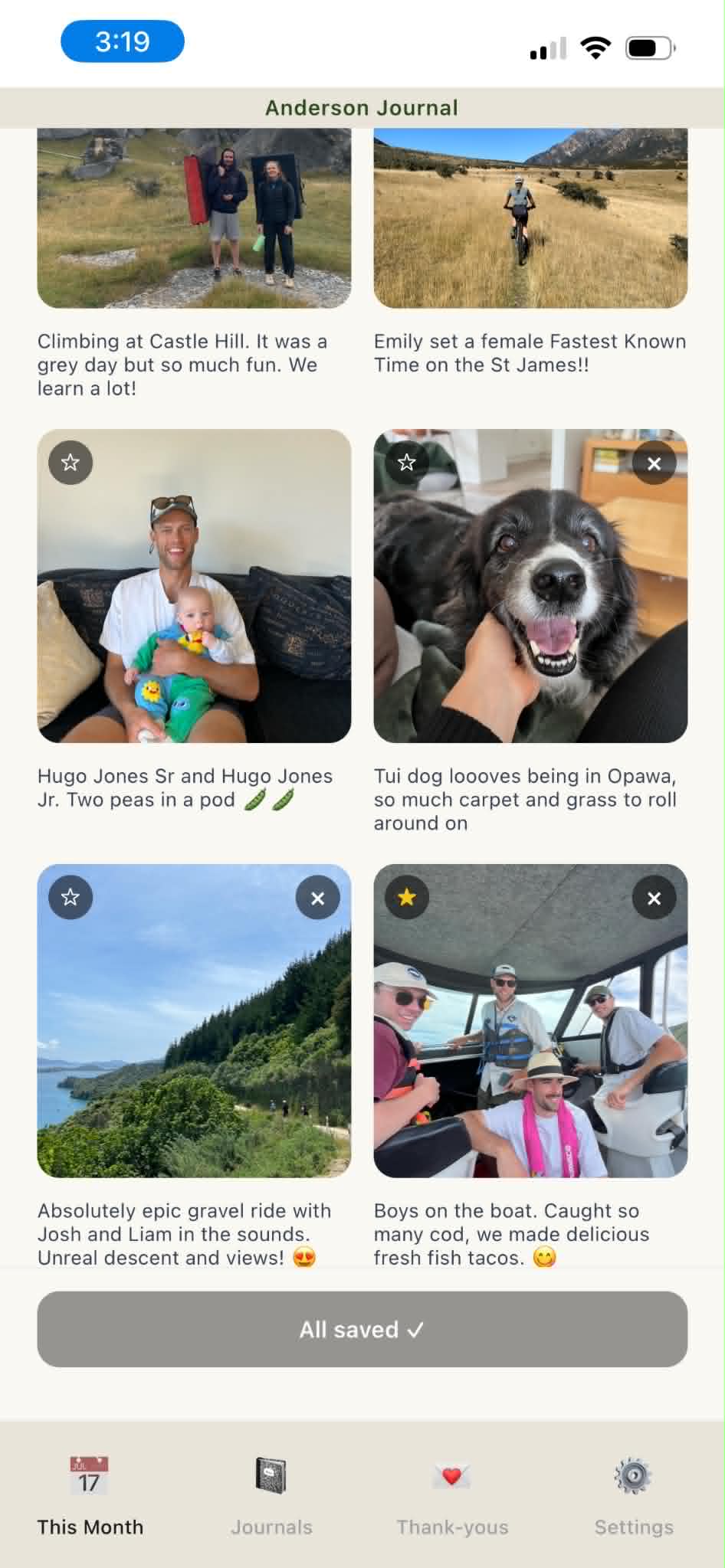 Adding photos in the Tiaki app